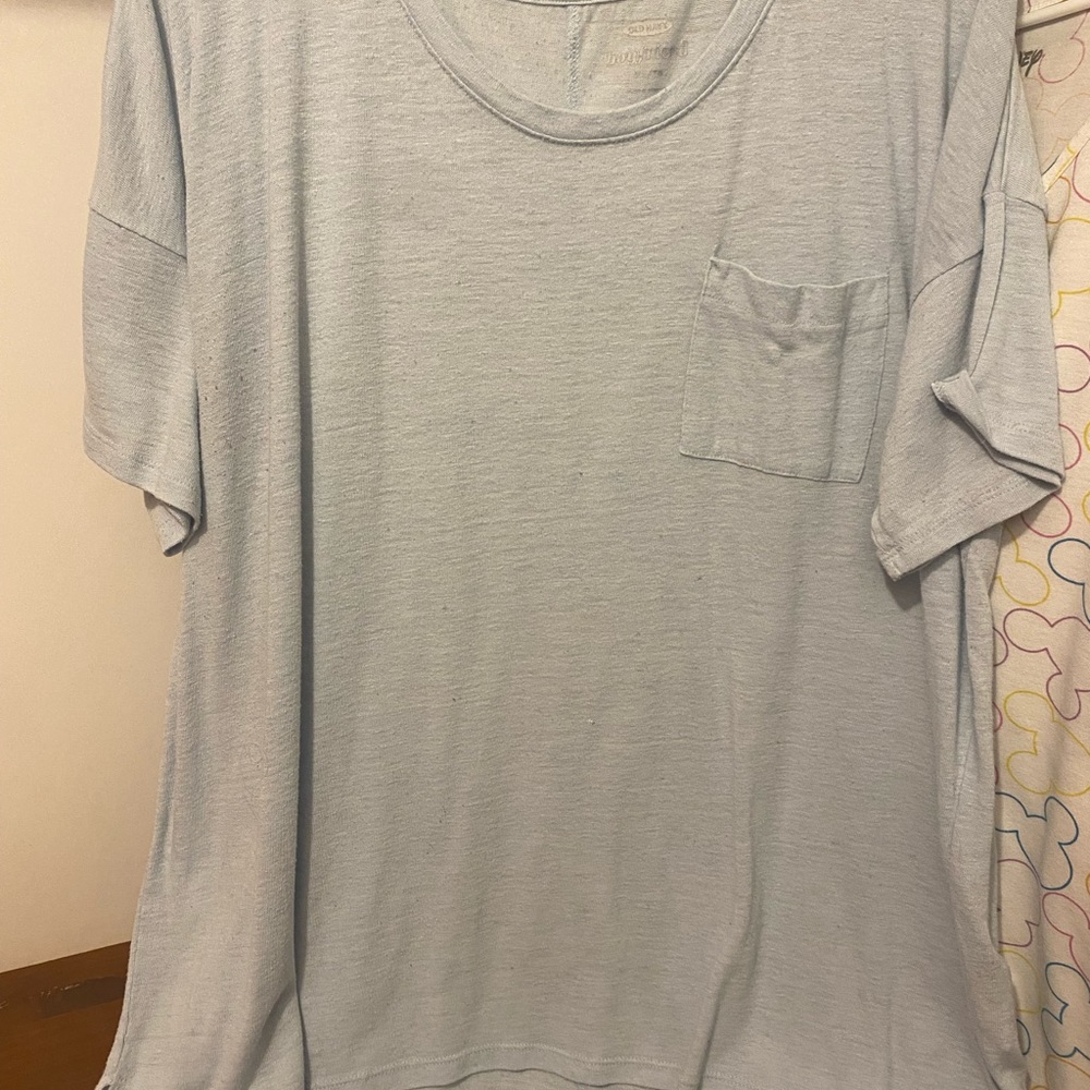 Light blue boyfriend tee